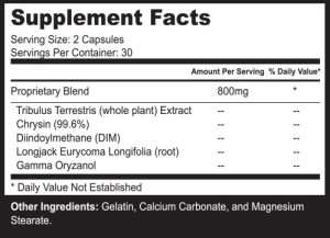 Testosterone Booster Capsules - 60 Count